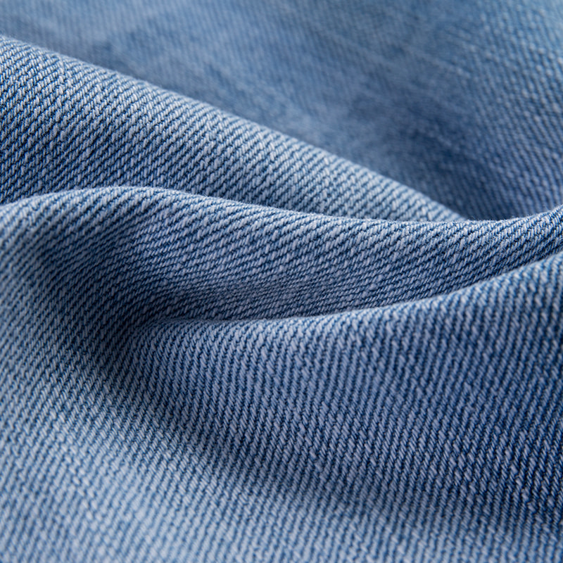 فستان تي شيرت من قماش الدنيم القطني خفيف الوزن وجيد التهوية للجينز